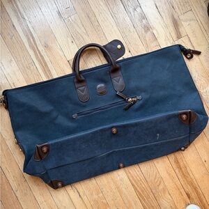 Bric's Navy and Brown Duffel Bag